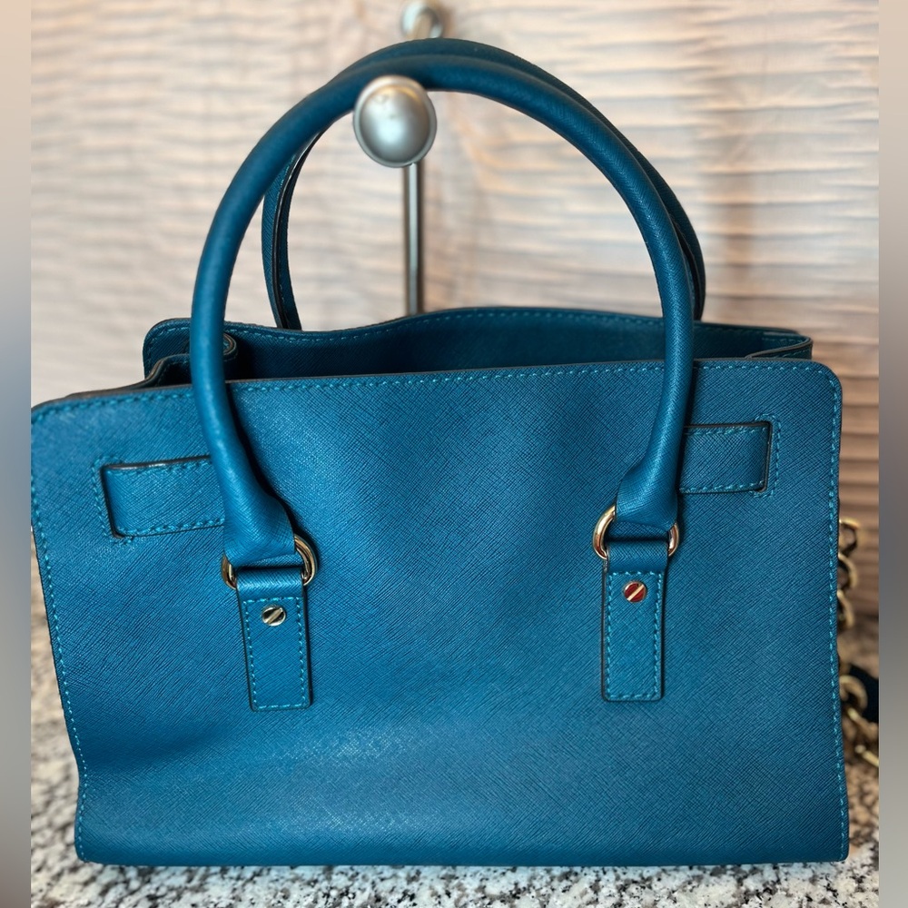Michael Kors Teal Hamilton Satchel and Wallet Set! - Picture 4 of 16